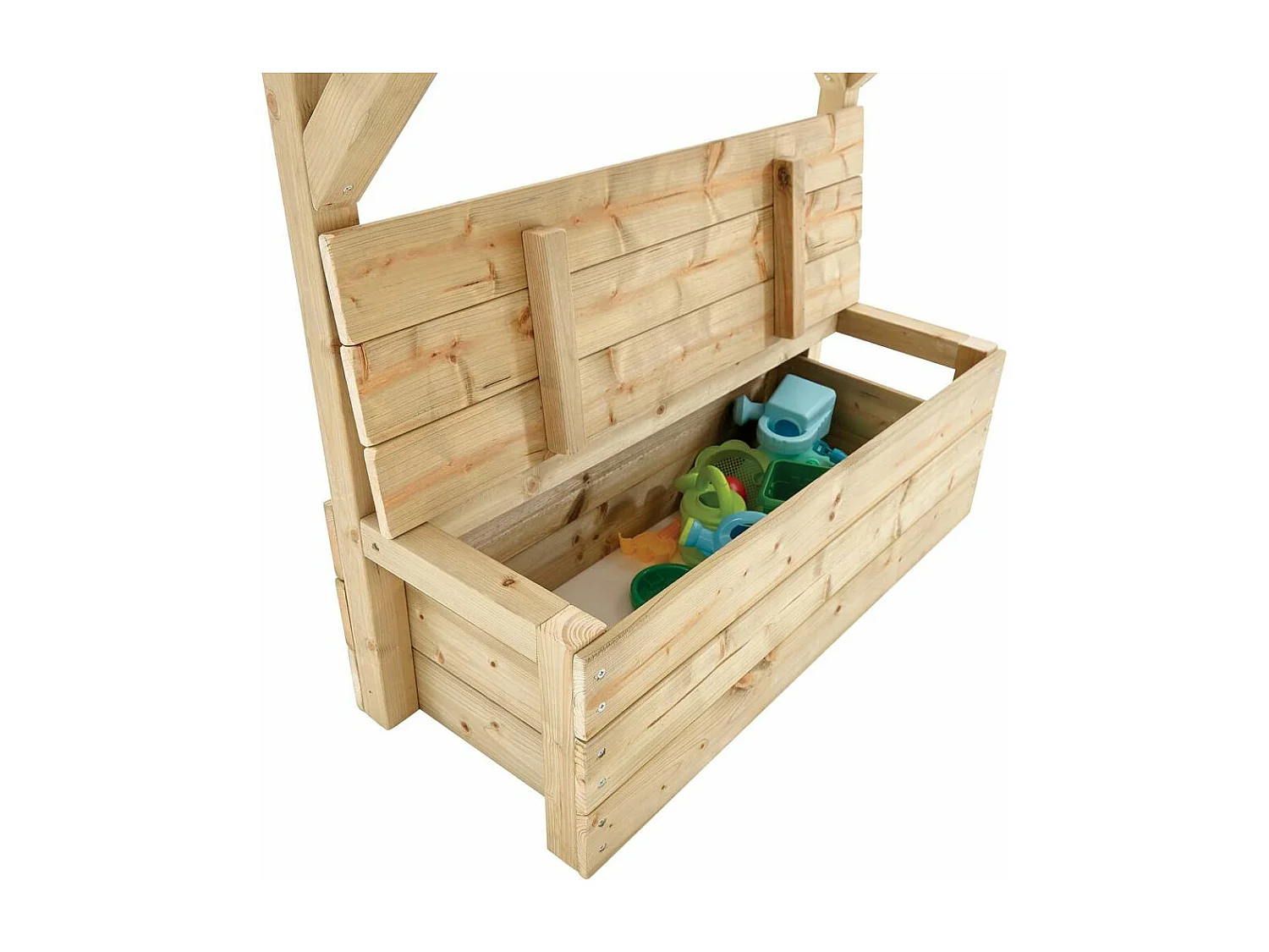 Cabane sur pilotis enfant coffre à jouets intégré Tower