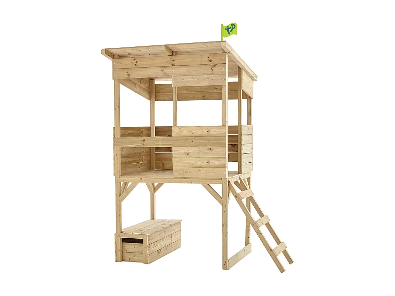 Cabane sur pilotis enfant coffre à jouets intégré Tower