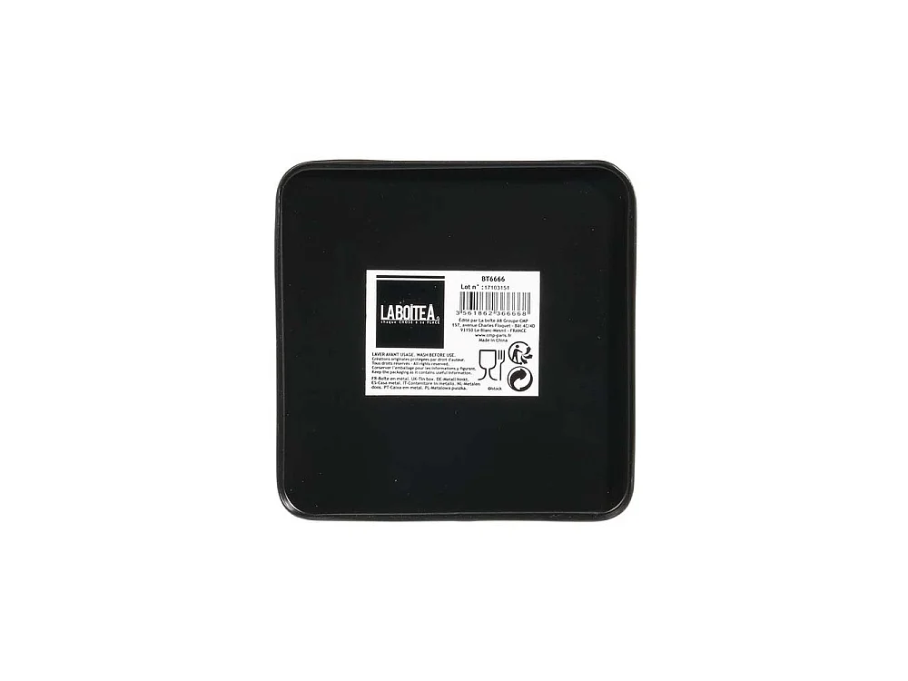 Boite en métal noir mat Nora (Lot de 2)