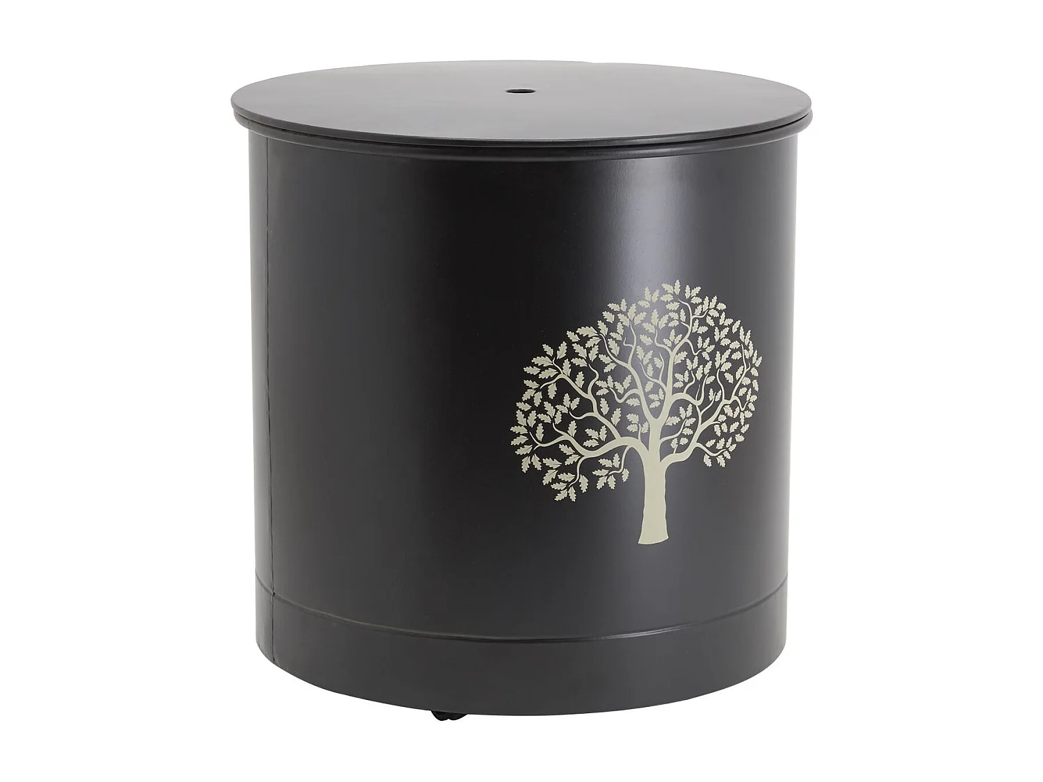 Coffre à pellets à roulettes en métal