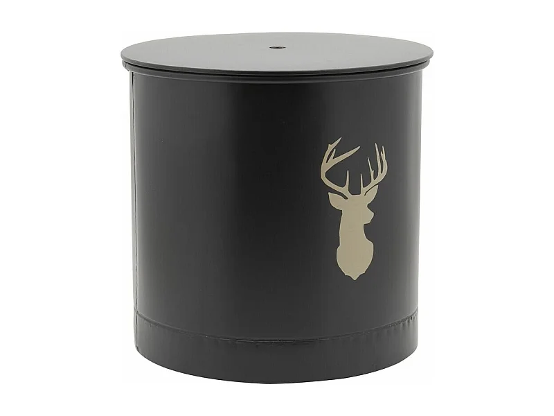 Coffre à pellets à roulettes en métal