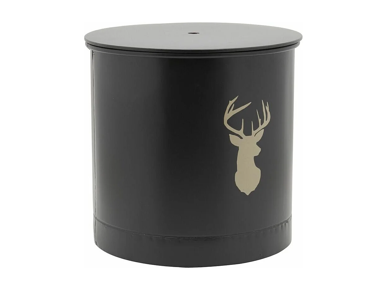 Coffre à pellets à roulettes en métal