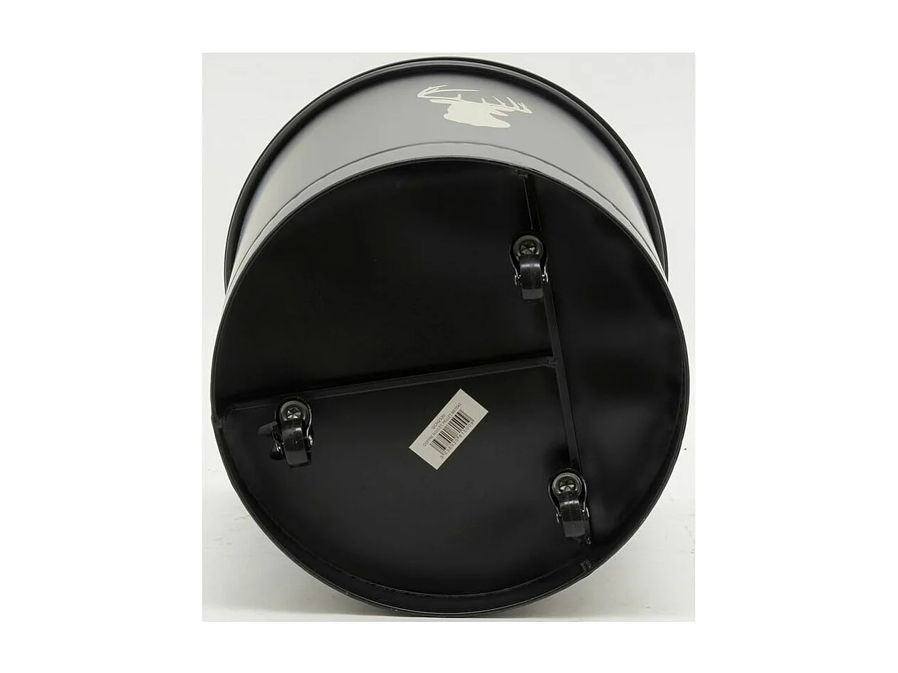 Coffre à pellets à roulettes en métal