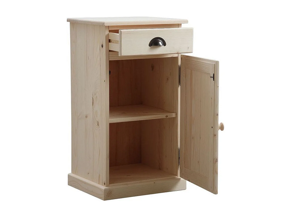 Confiturier en bois brut 1 tiroir 1 porte