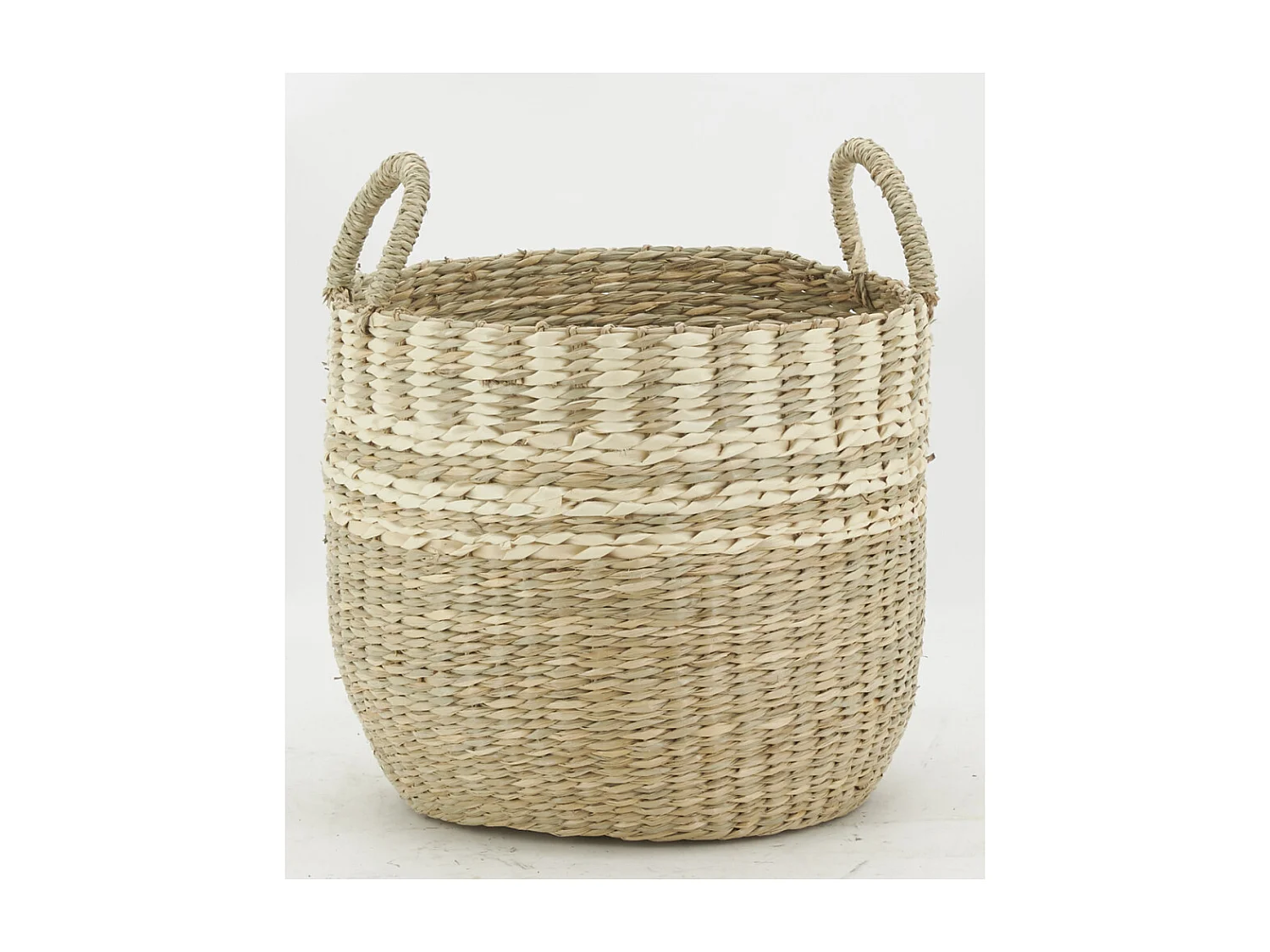 Cache-pots en jonc de mer naturel tressé (lot de 3)