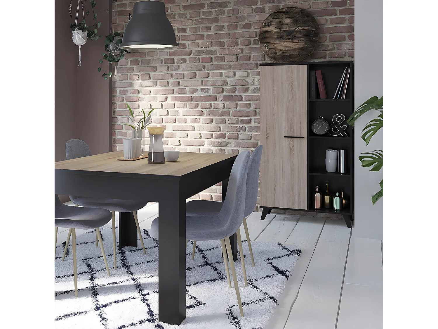 Buffet haut Bruce 1porte 4 niches