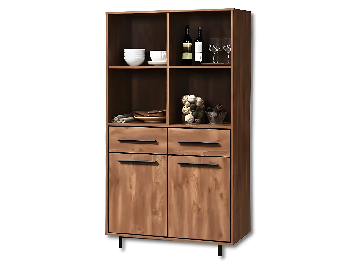 Buffet haut 2 portes 2 tiroirs Wilde