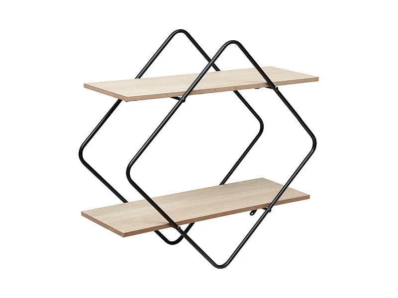 Estantería de metal y madera para colgar