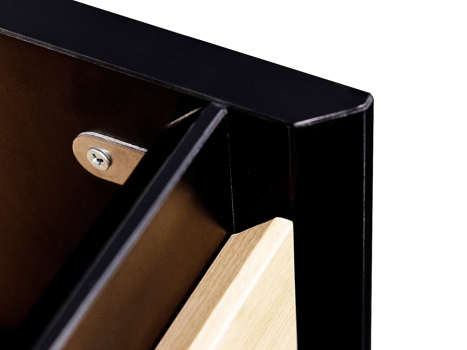 Mobile Lavabo sospeso 80 cm con lavabo a incasso Naturale Chiaro e Nero - LANNICK