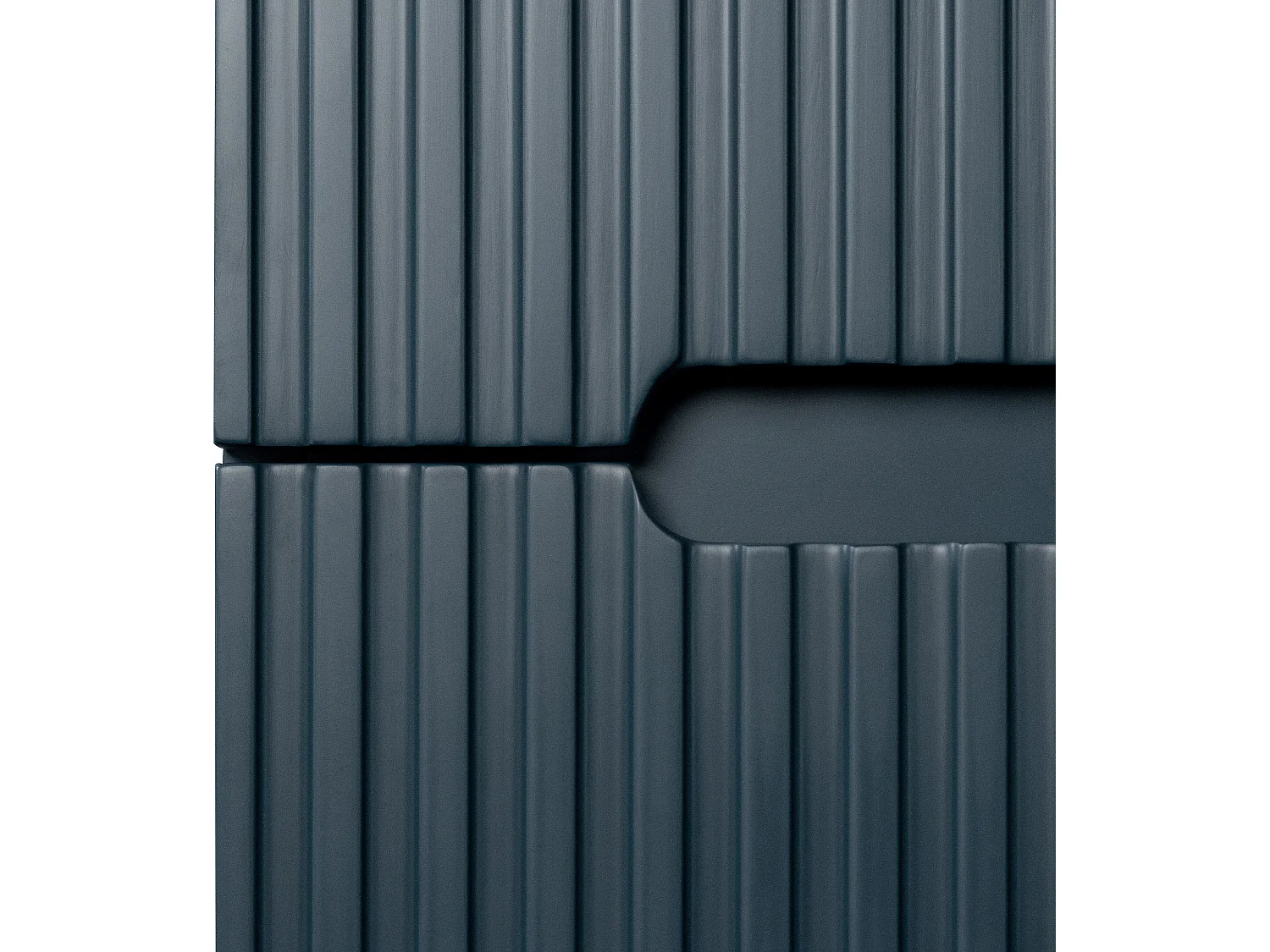 Meuble de salle de bain suspendu avec vasque à encastrer - Strié bleu - 80 cm - PAVANI