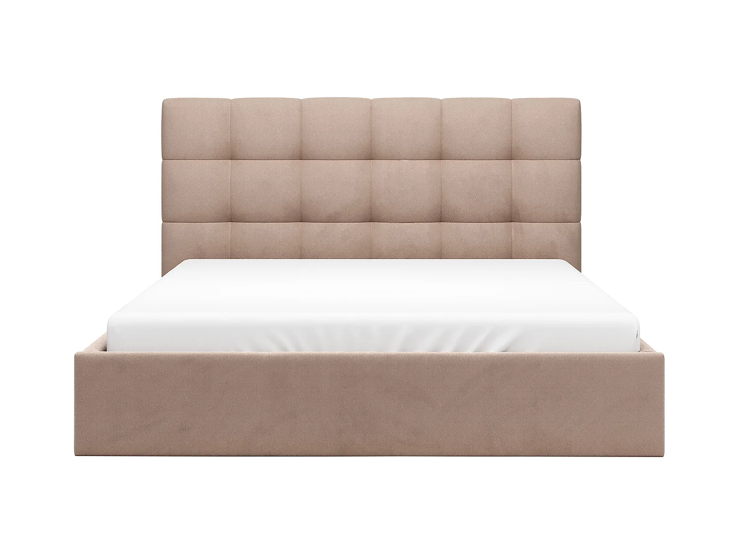 Bed met opbergruimte 160 x 200 cm - Fluweel - Beige - MIRDAL van Pascal Morabito