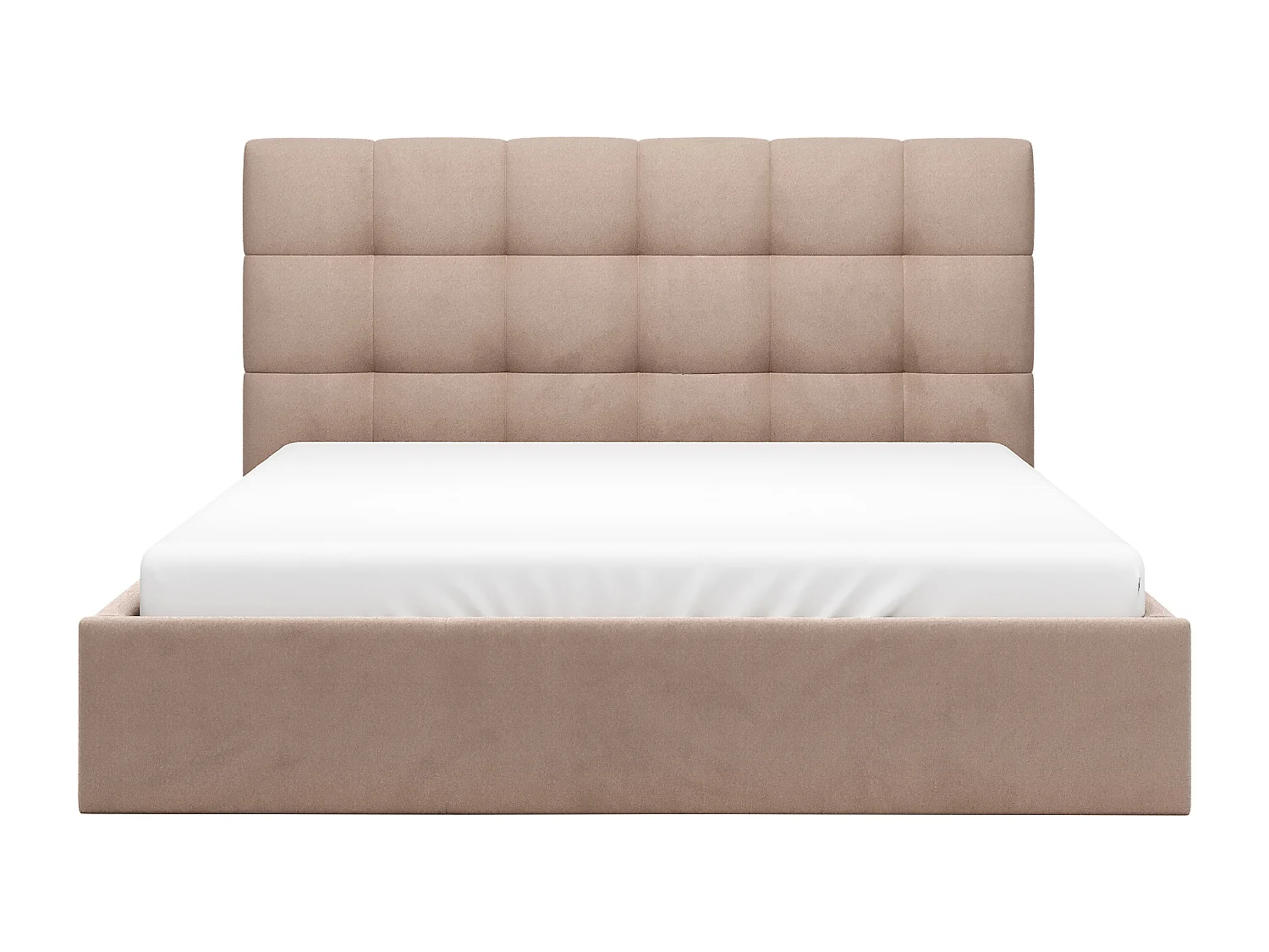 Cama com espaço de arrumação 160x200 cm veludo bege - MIRDAL de Pascal Morabito