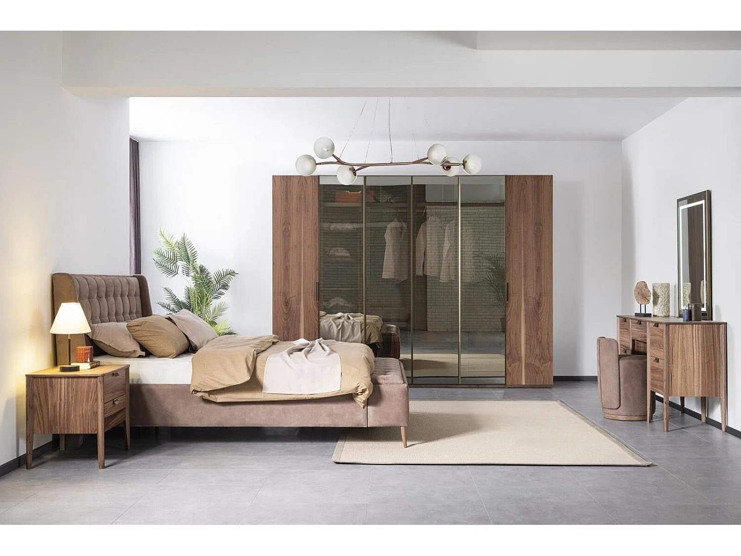 Bett Design Doppelbett Luxus Betten Polster Schlafzimmer Möbel Neu material holz