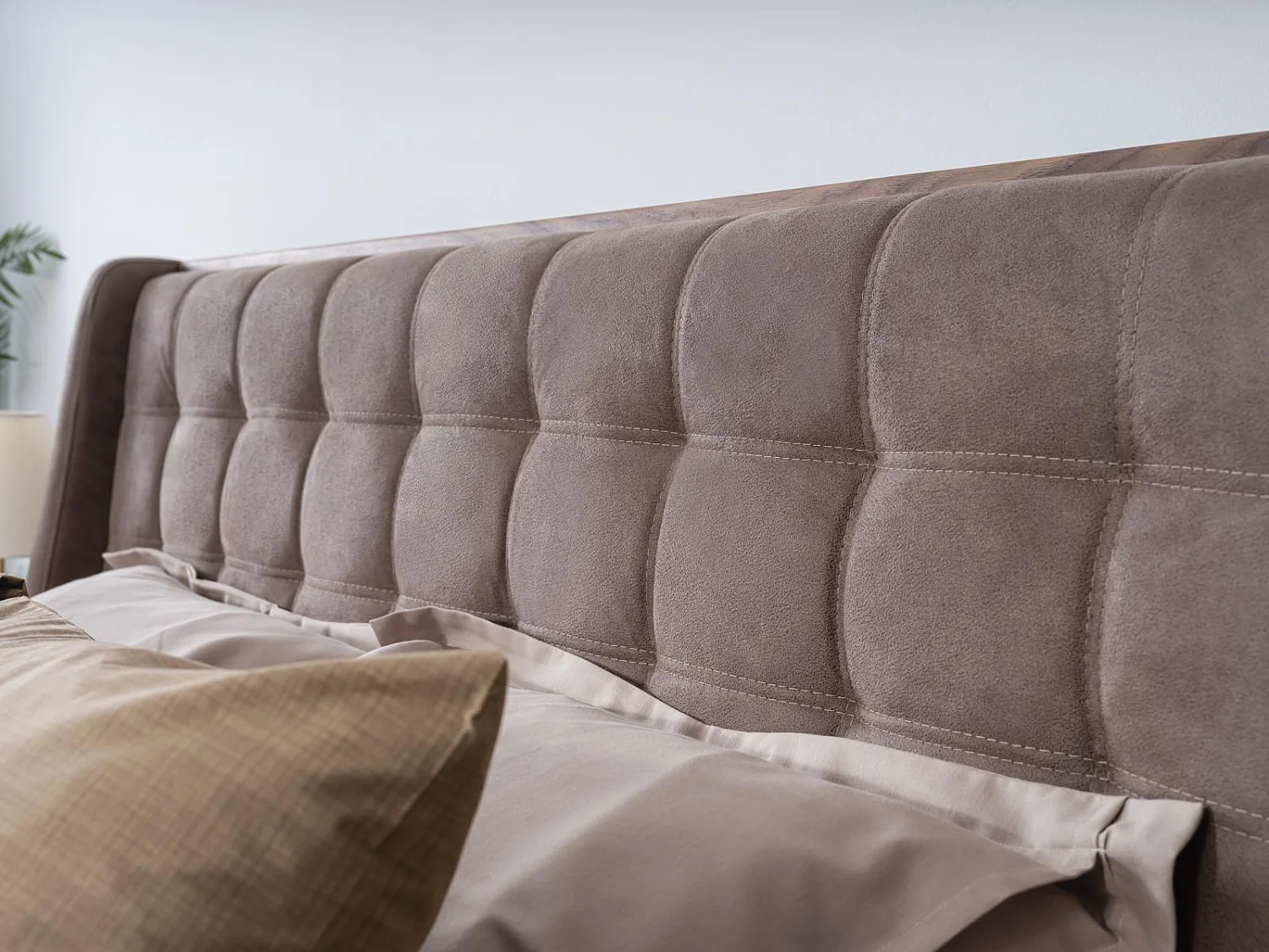 Bett Design Doppelbett Luxus Betten Polster Schlafzimmer Möbel Neu material holz