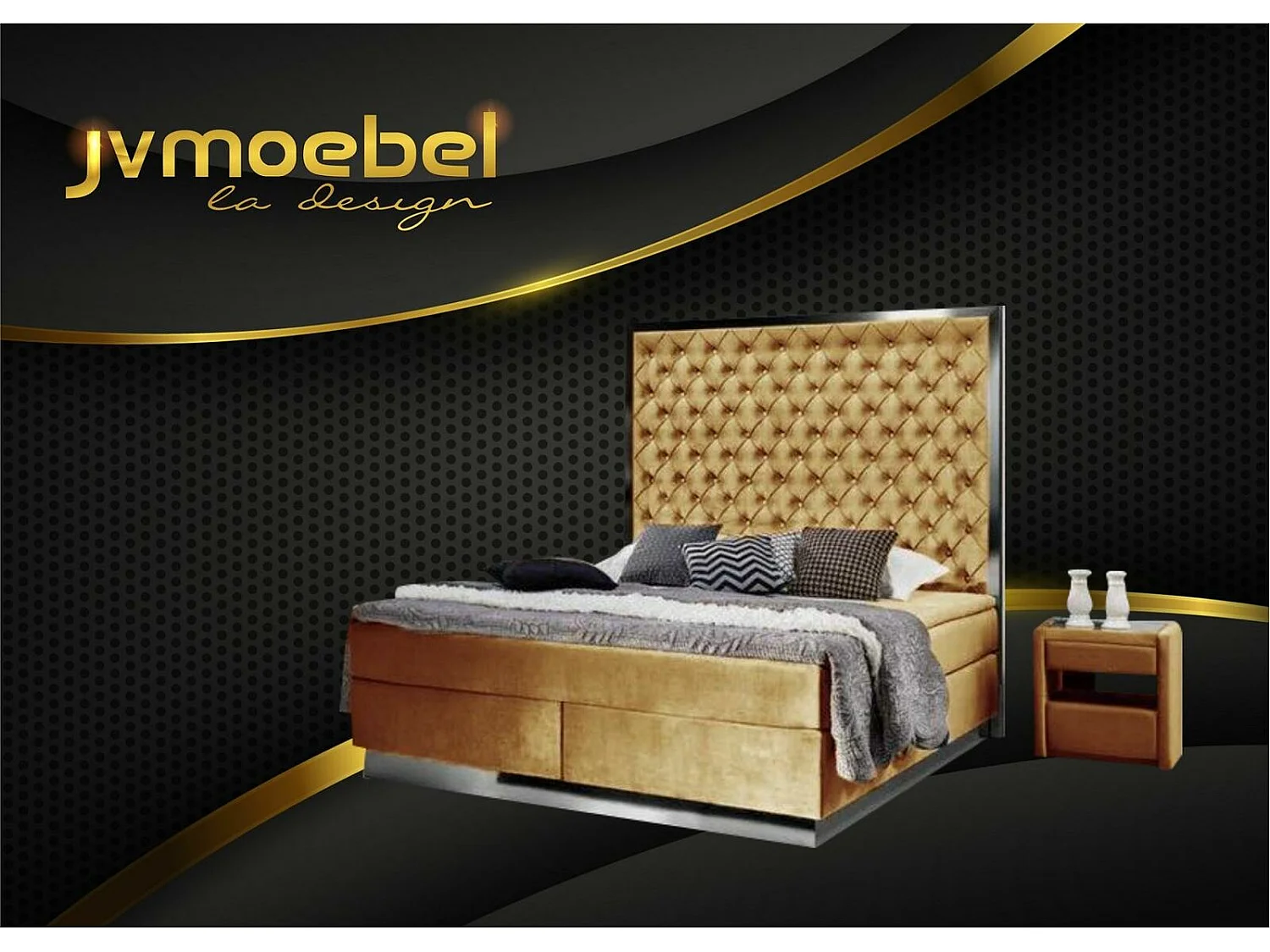 Boxspringbett Stoff Möbel Betten Bett Textil Schlafzimmer Design Chesterfield