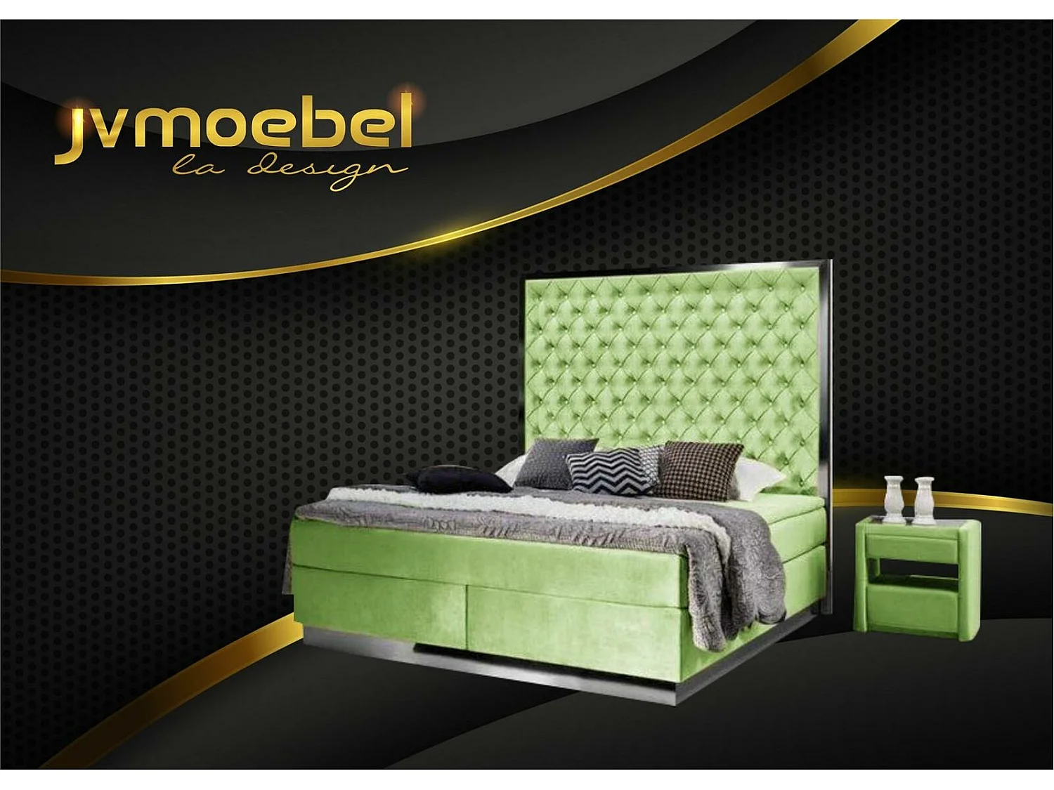 Boxspringbett Stoff Möbel Betten Bett Textil Schlafzimmer Design Chesterfield