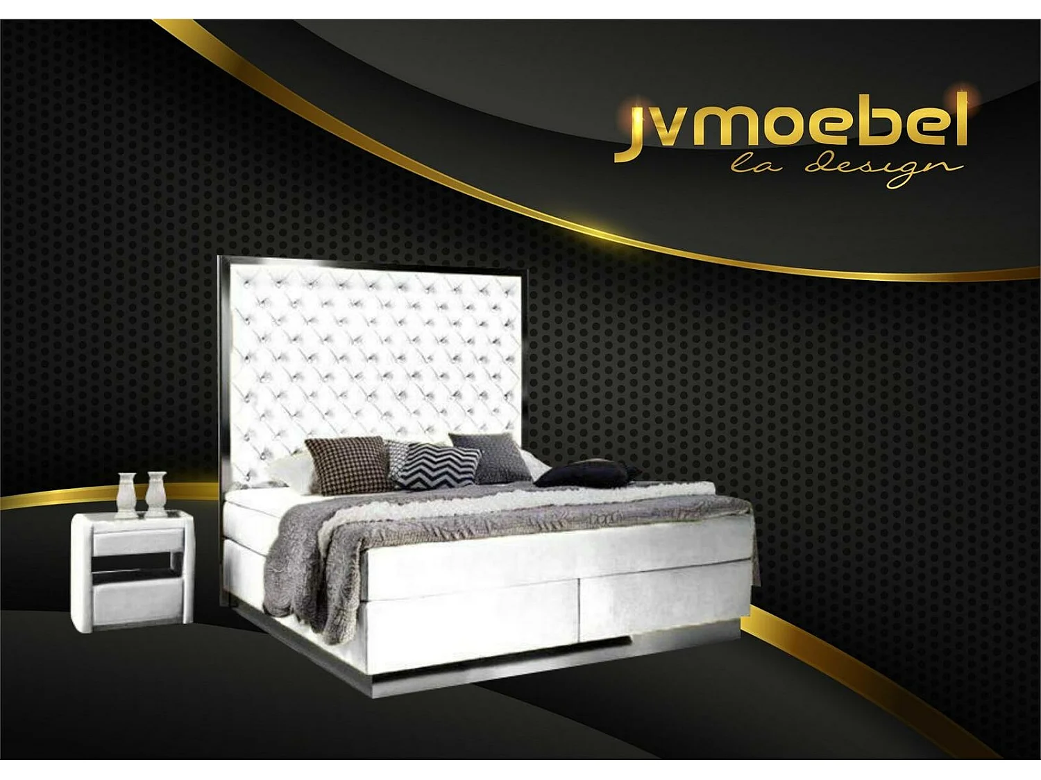 Boxspringbett Stoff Möbel Betten Bett Textil Schlafzimmer Design Chesterfield