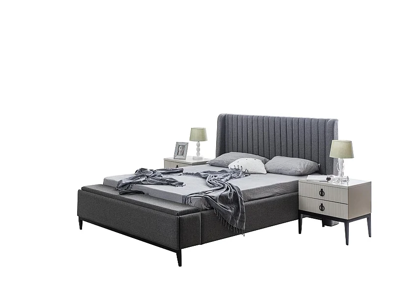 Beleuchtetes Bett Design Doppelbett Betten Polster Schlafzimmer Möbel Hotel Neu