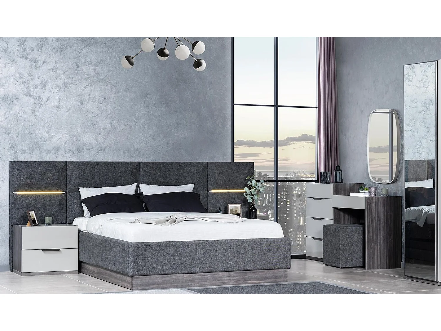 Bett Polster Design Material Holz Doppel Hotel Betten JV Möbel Neu Modernes