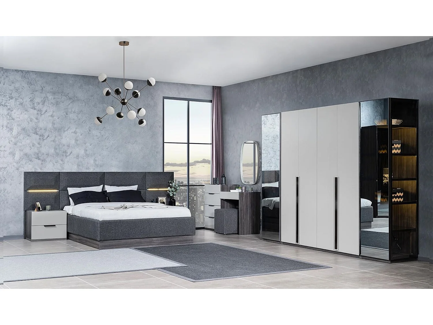 Bett Polster Design Material Holz Doppel Hotel Betten JV Möbel Neu Modernes