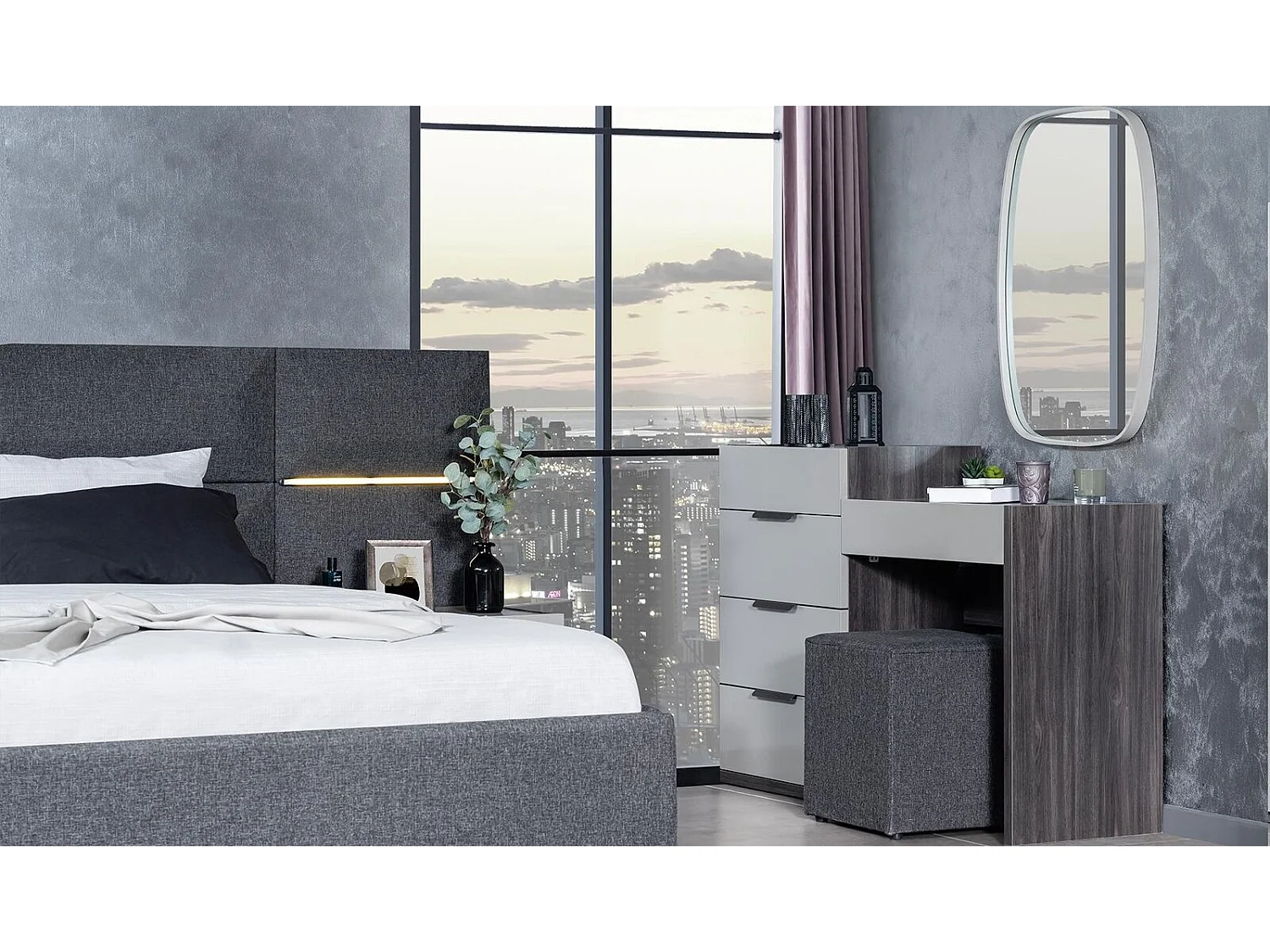 Bett Polster Design Material Holz Doppel Hotel Betten JV Möbel Neu Modernes