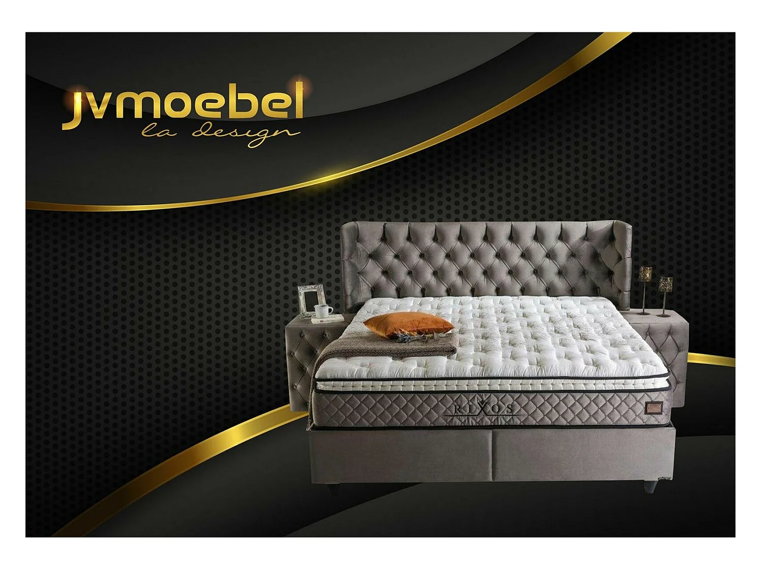 Bettgestell Stoff Möbel Luxus Modern Betten Bett Textil Schlafzimmer Design Neu