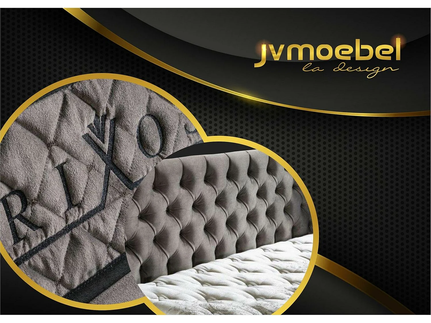 Bettgestell Stoff Möbel Luxus Modern Betten Bett Textil Schlafzimmer Design Neu