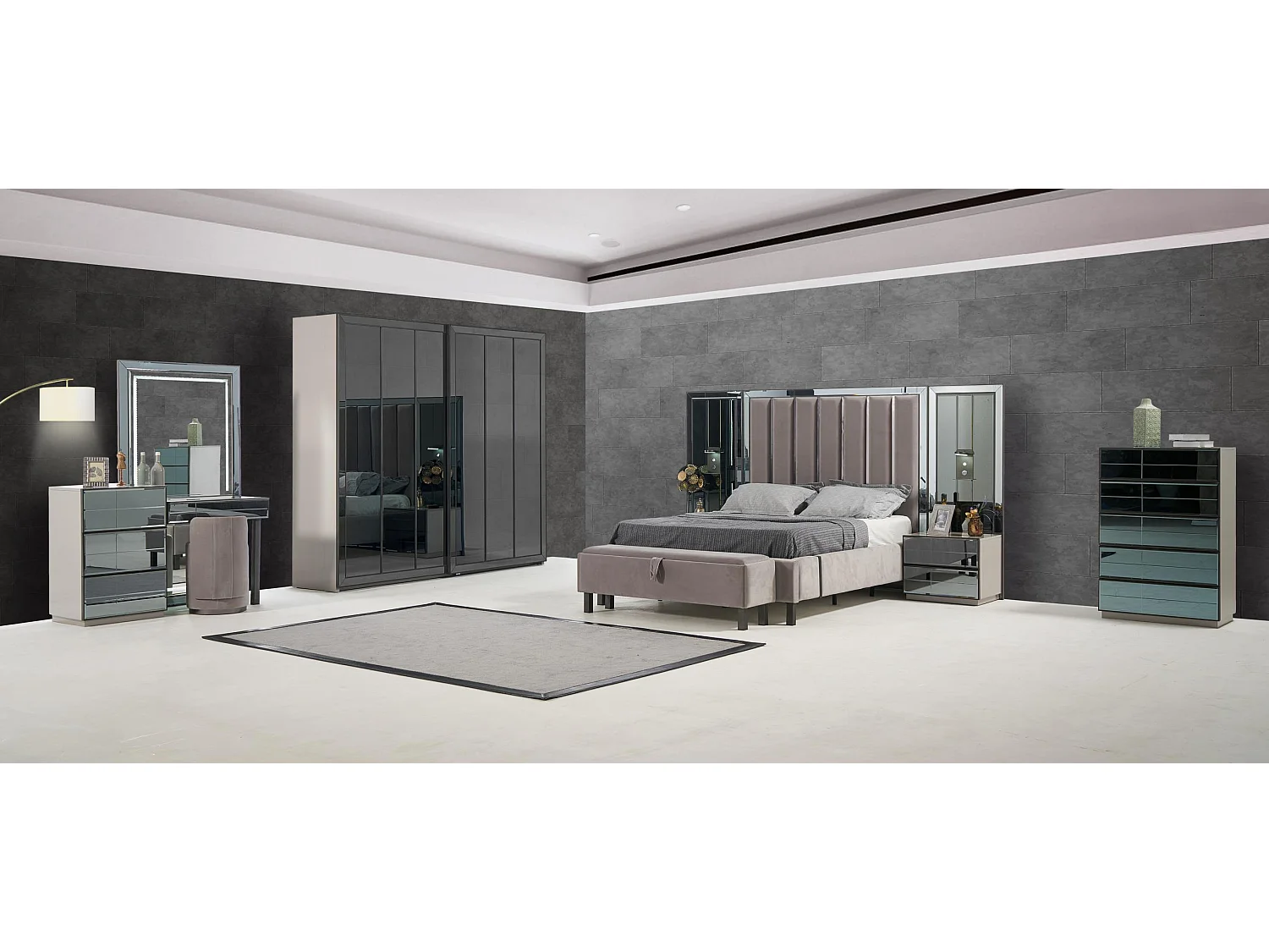 Design Sessel Luxus Ottomane Schminktisch Hocker Runder Polster Stuhl Braun Bank