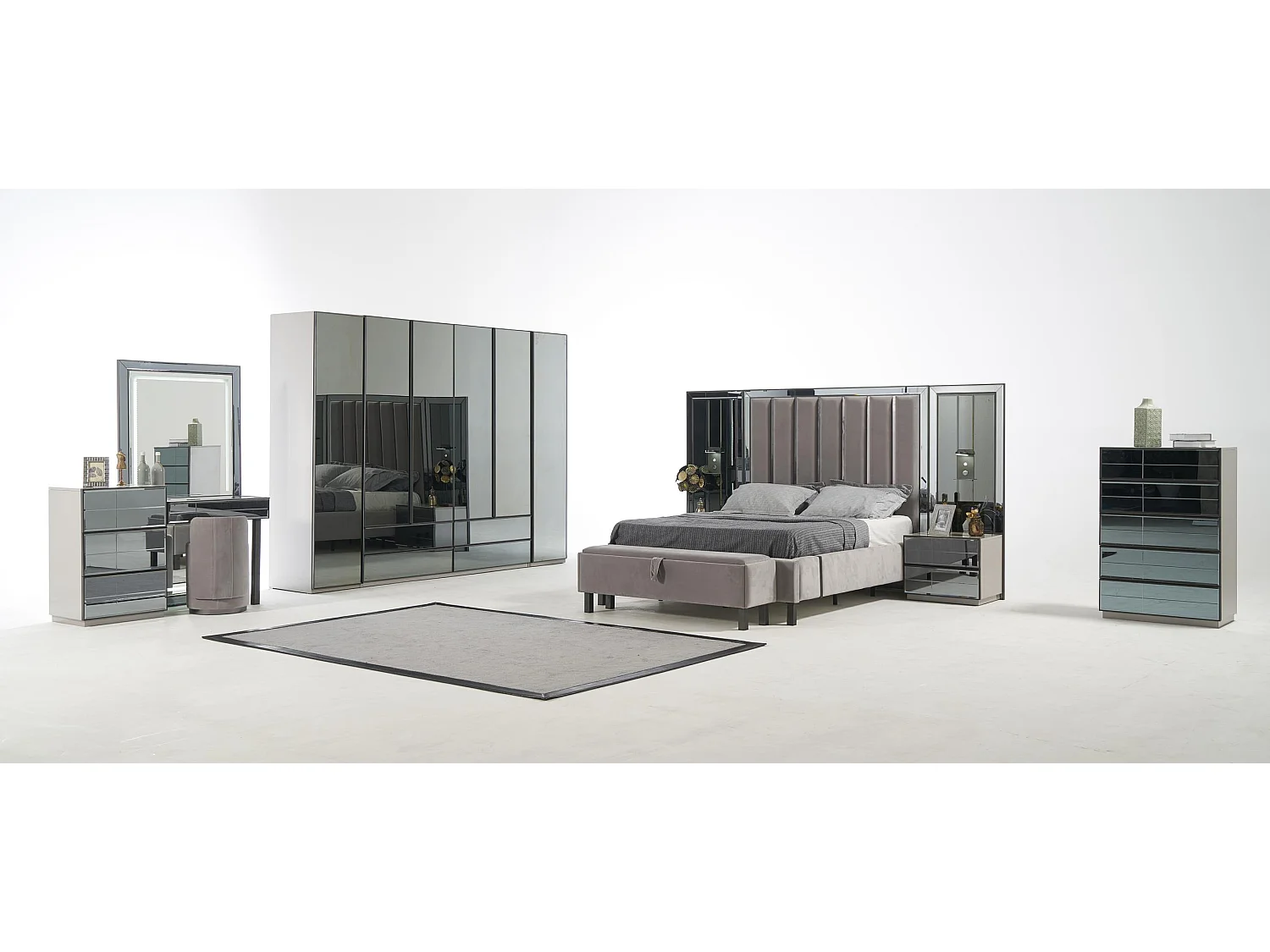 Design Sessel Luxus Ottomane Schminktisch Hocker Runder Polster Stuhl Braun Bank