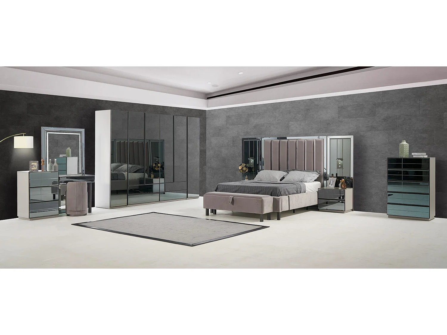 Design Sessel Luxus Ottomane Schminktisch Hocker Runder Polster Stuhl Braun Bank