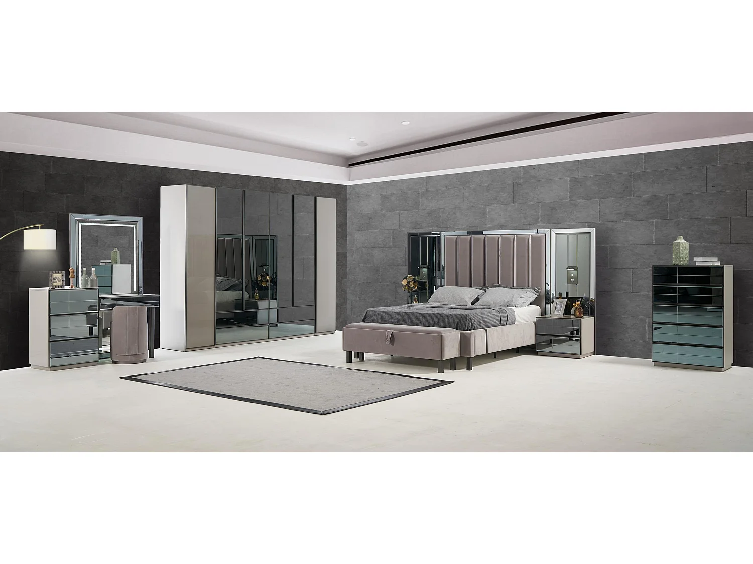 Design Sessel Luxus Ottomane Schminktisch Hocker Runder Polster Stuhl Braun Bank