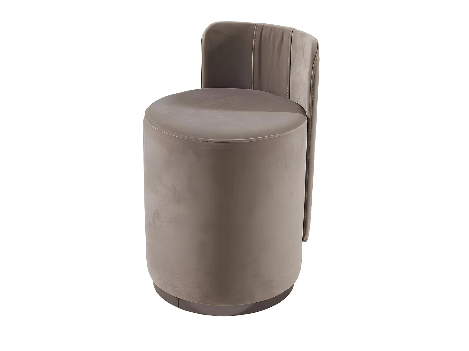 Design Sessel Luxus Ottomane Schminktisch Hocker Runder Polster Stuhl Braun Bank