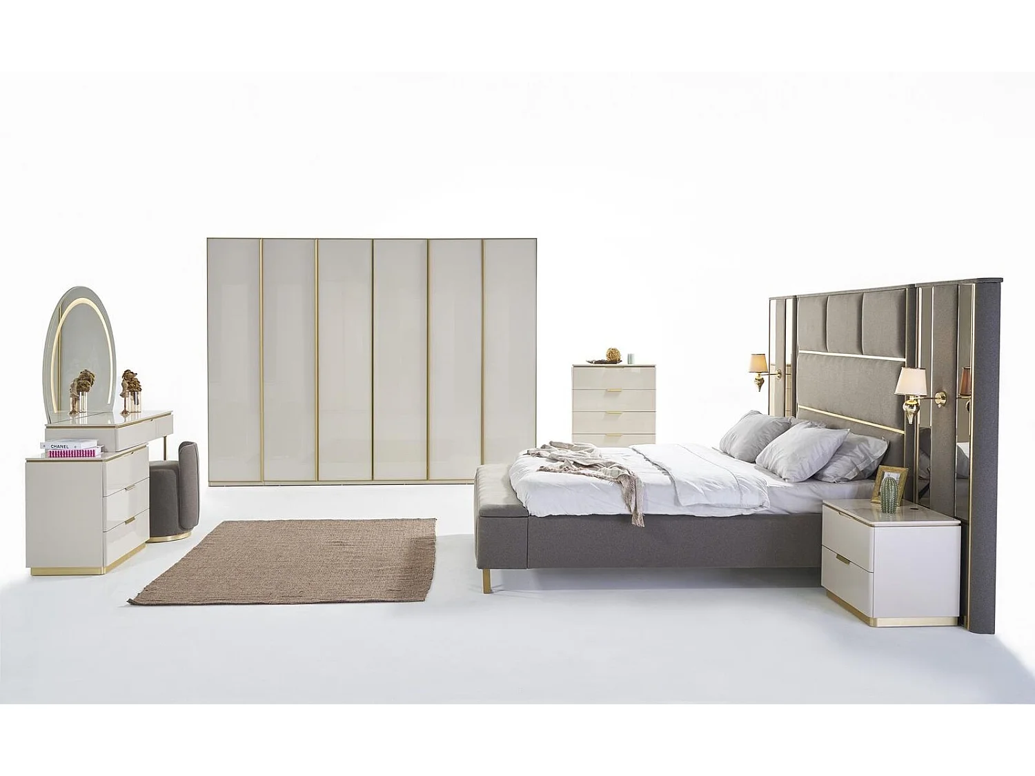 Design Sessel Luxus Ottomane Schminktisch Hocker Runder Polster Stuhl Neu Bank