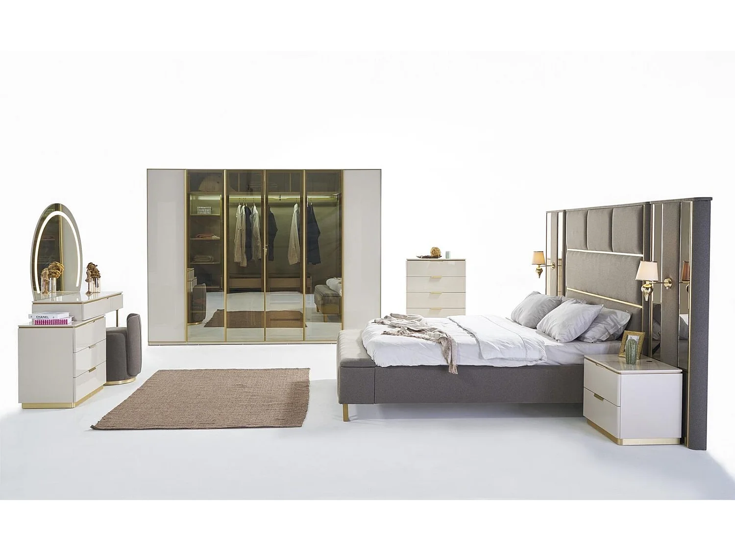 Design Sessel Luxus Ottomane Schminktisch Hocker Runder Polster Stuhl Neu Bank