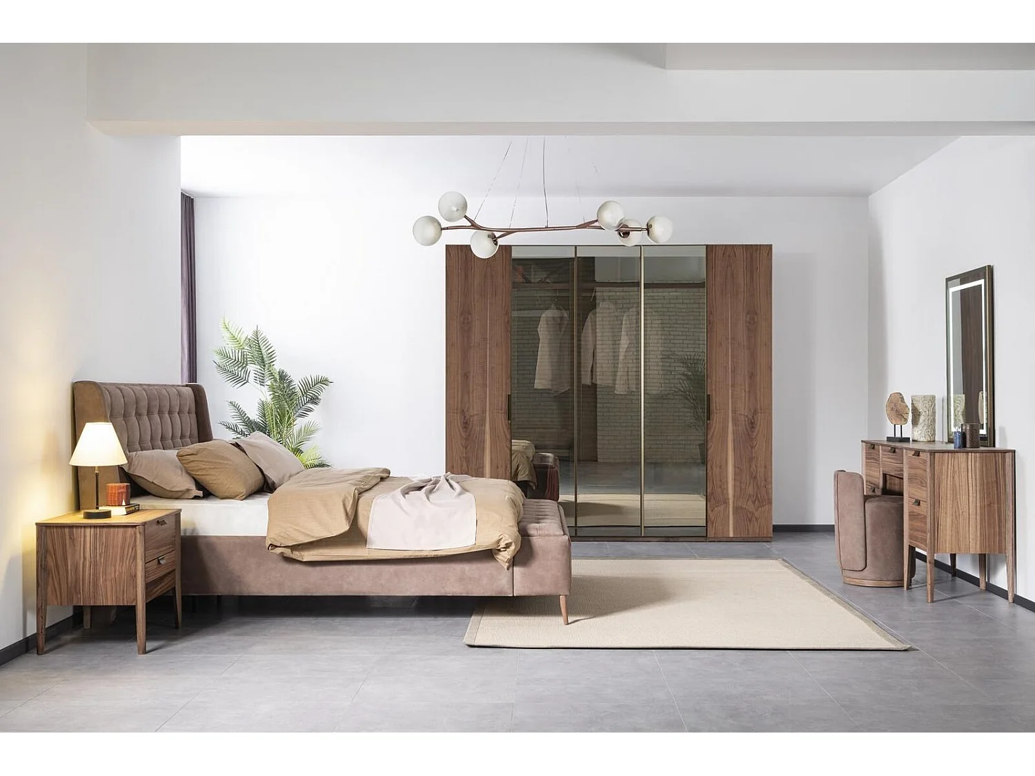 xxl Kleiderschrank hoch braun schlafzimmer Schränke Glasschrank holz moderne neu