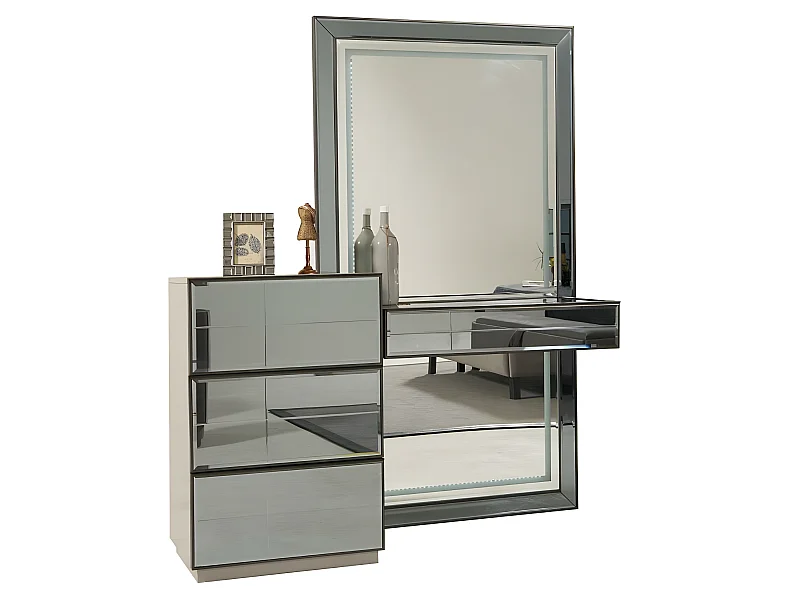 Schminktisch Kommode mit Spiegel Konsole Kommoden Holz Modern Schlafzimmer