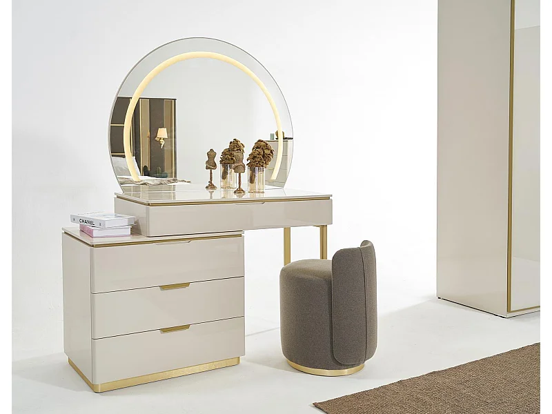 Schminktisch Set Konsole Spiegel Schlafzimmer Möbel Design Hocker Set Neu