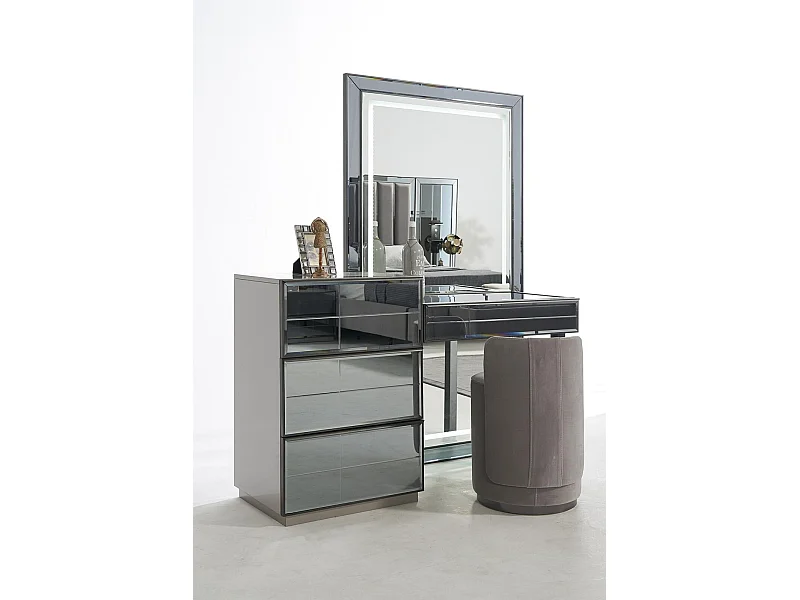 Schminktisch Set Konsole Schlafzimmer Möbel Design Hocker Luxus Tisch Holz 2tlg