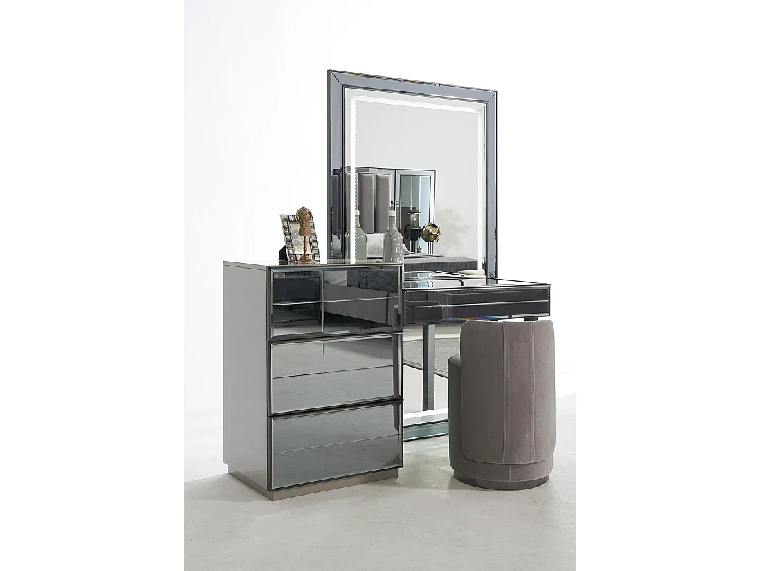 Schminktisch Set Konsole Schlafzimmer Möbel Design Hocker Luxus Tisch Holz 2tlg