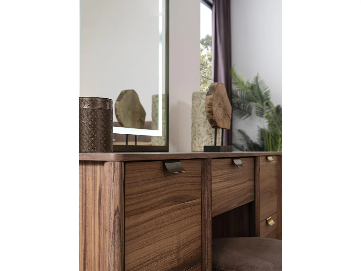 Schminktisch Set Konsole Spiegel material holz Schlafzimmer Möbel Design Hocker