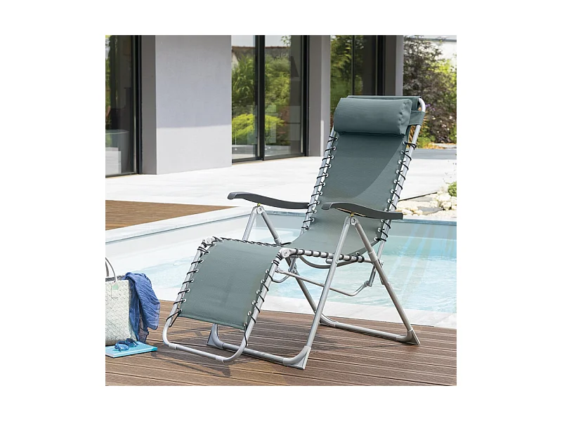 Fauteuil détente d'extérieur Hespéride Silos jade