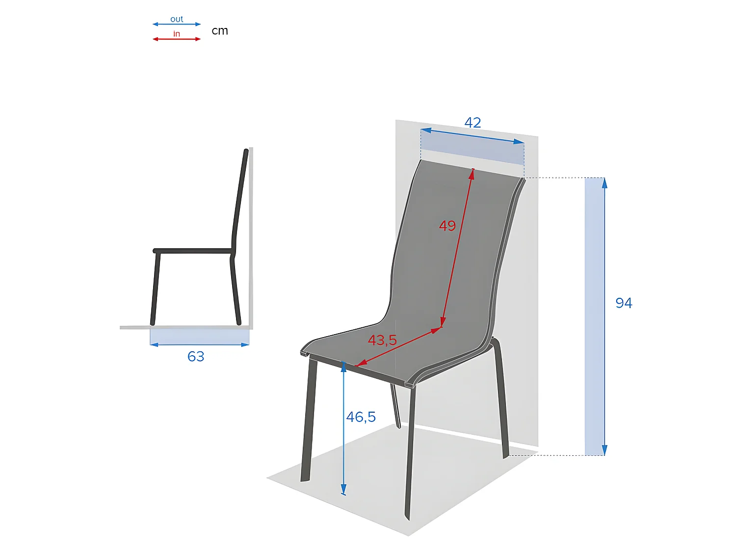 Chaise empilable Axant Wengé et Praline Hespéride