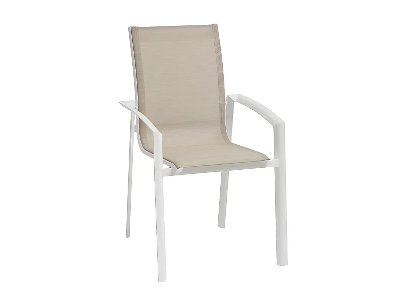 Fauteuil extérieur Axant lin/blanc Hespéride