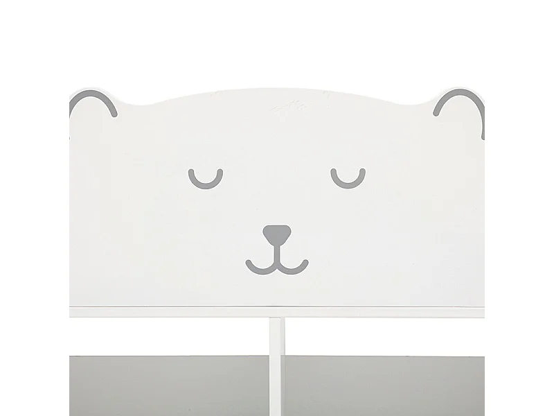 Bibliothèque Enfant "Ourson" 64cm Blanc