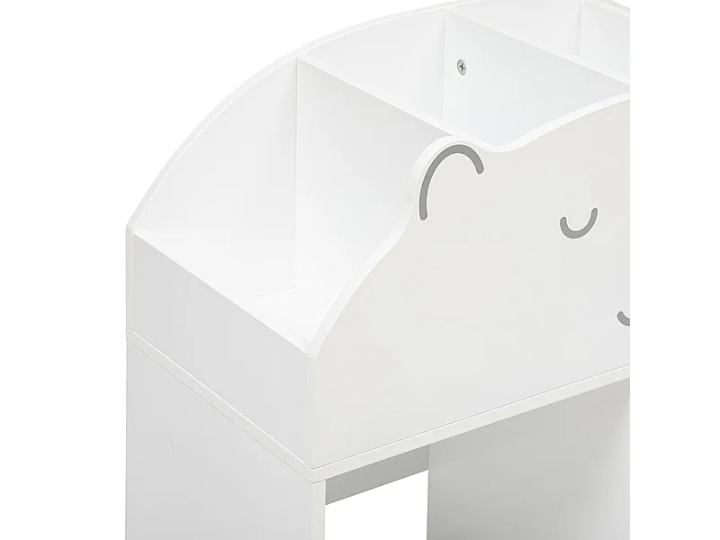 Bibliothèque Enfant "Ourson" 64cm Blanc