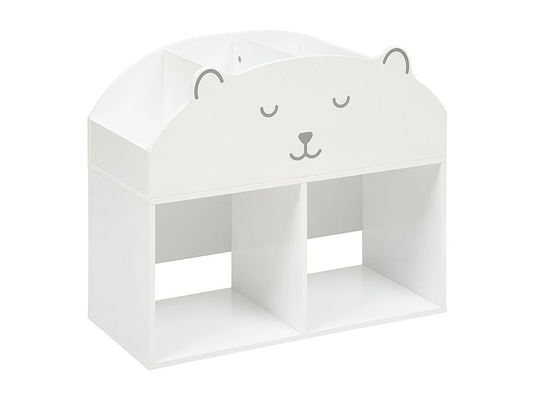 Bibliothèque Enfant "Ourson" 64cm Blanc