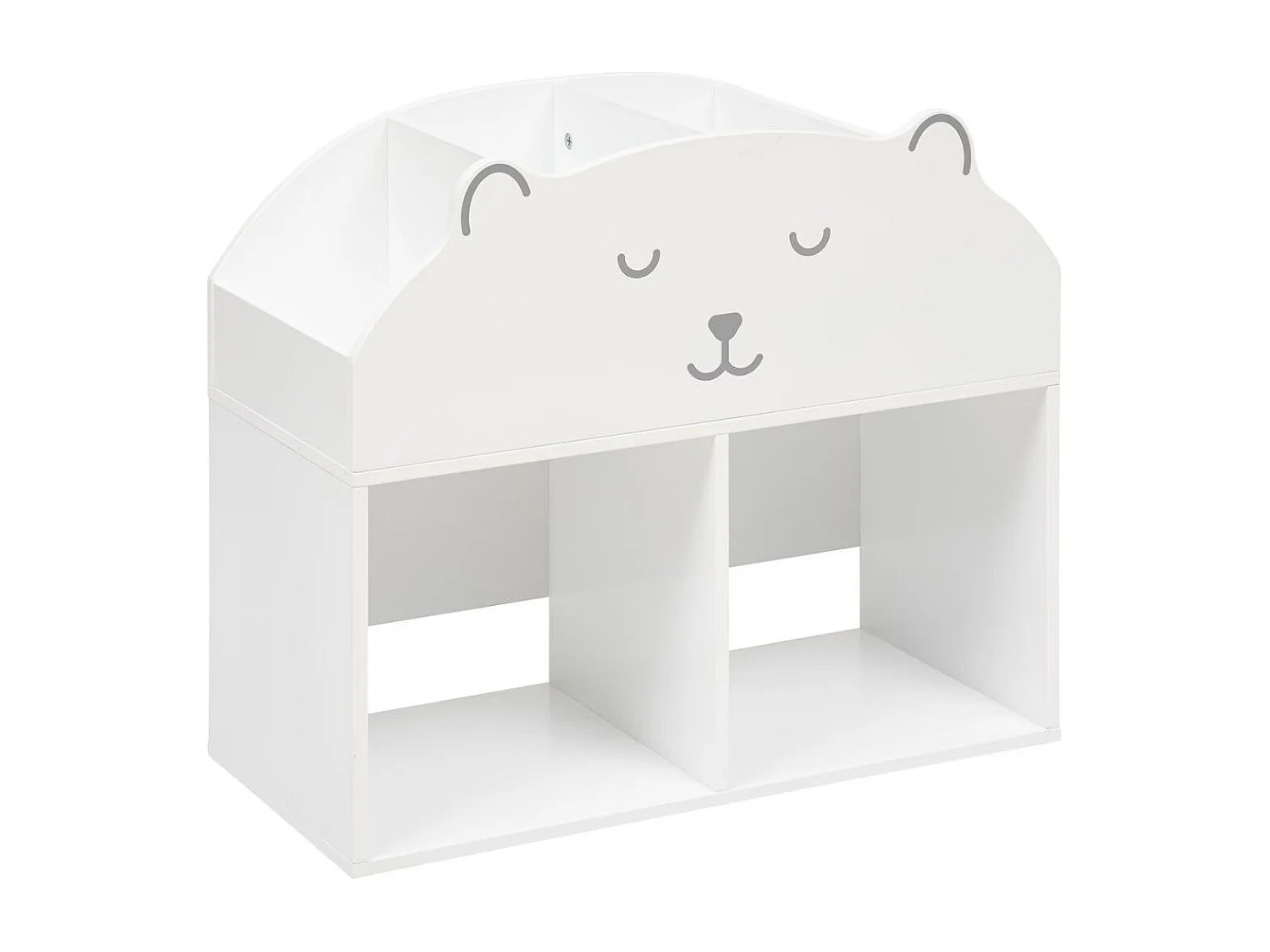 Bibliothèque Enfant "Ourson" 64cm Blanc