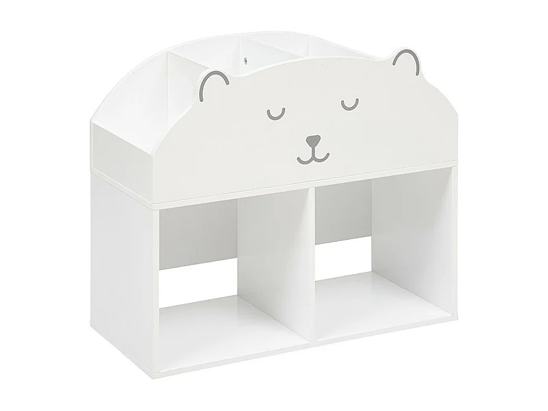 Bibliothèque Enfant "Ourson" 64cm Blanc