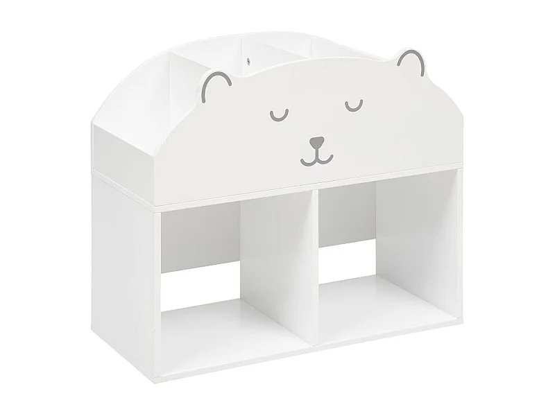 Bibliothèque Enfant "Ourson" 64cm Blanc