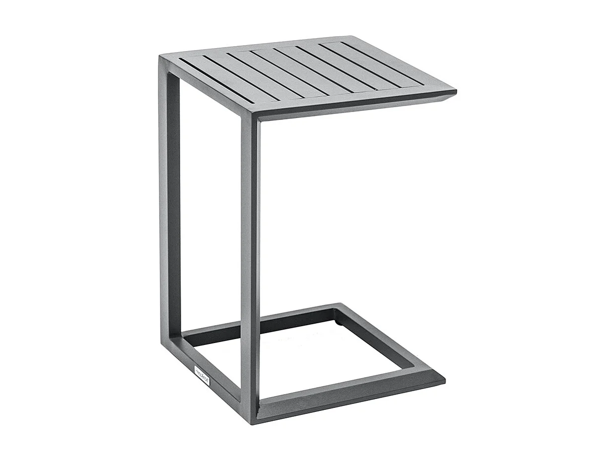 Table d'appoint en aluminium gris Graphite Evasion - Hespéride